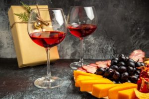 cheese and wine platter
